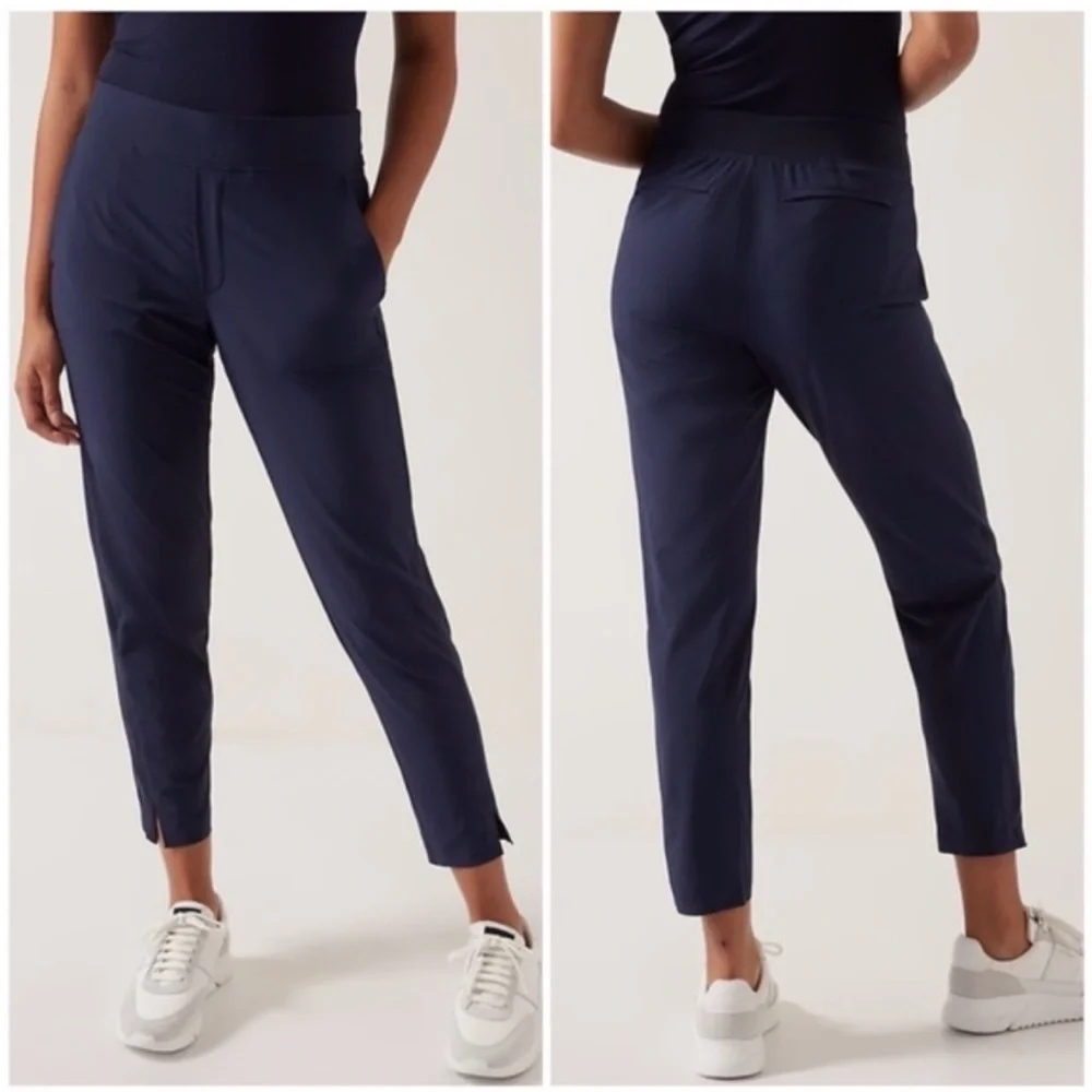 Athleta navy blue Brooklyn pants 12